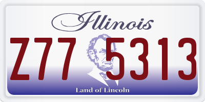 IL license plate Z775313