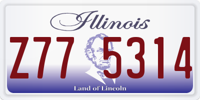 IL license plate Z775314