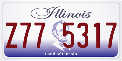 IL license plate Z775317