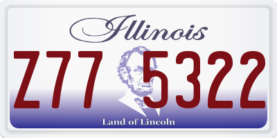 IL license plate Z775322