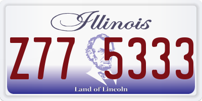 IL license plate Z775333
