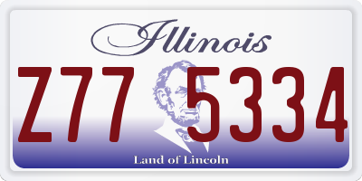 IL license plate Z775334
