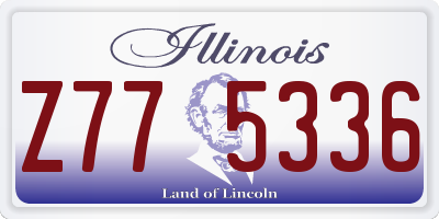 IL license plate Z775336