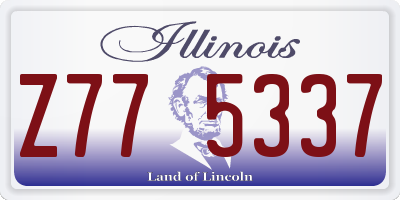 IL license plate Z775337
