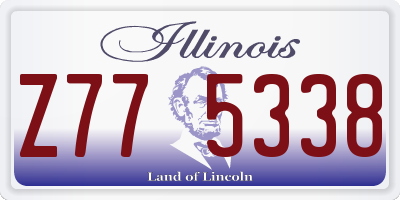 IL license plate Z775338