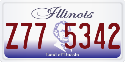 IL license plate Z775342