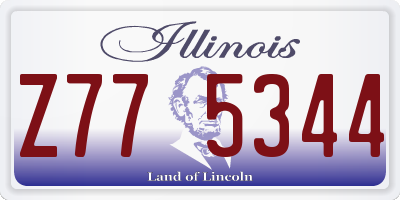 IL license plate Z775344