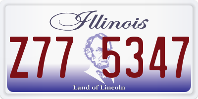 IL license plate Z775347