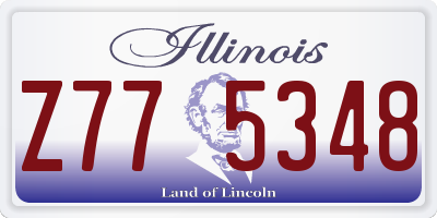 IL license plate Z775348