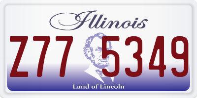 IL license plate Z775349