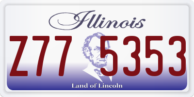IL license plate Z775353