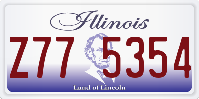 IL license plate Z775354