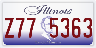 IL license plate Z775363