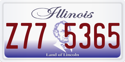 IL license plate Z775365