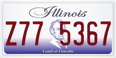 IL license plate Z775367