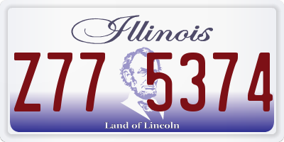 IL license plate Z775374