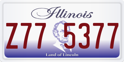 IL license plate Z775377