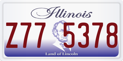 IL license plate Z775378