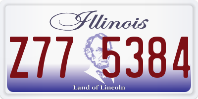 IL license plate Z775384