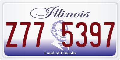IL license plate Z775397