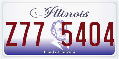 IL license plate Z775404