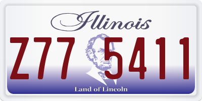 IL license plate Z775411