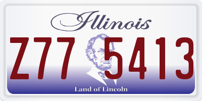 IL license plate Z775413