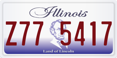IL license plate Z775417