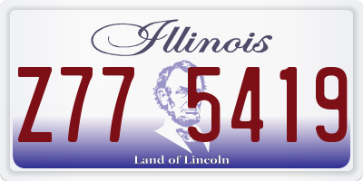IL license plate Z775419