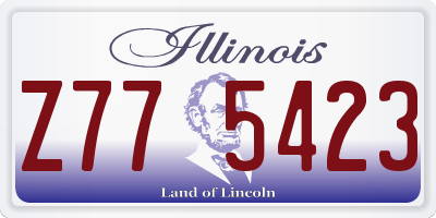 IL license plate Z775423