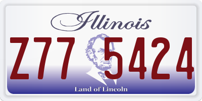 IL license plate Z775424