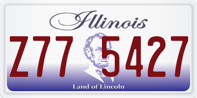 IL license plate Z775427