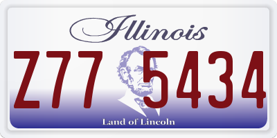 IL license plate Z775434