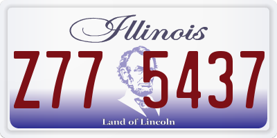 IL license plate Z775437