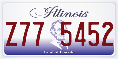 IL license plate Z775452