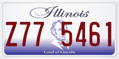 IL license plate Z775461