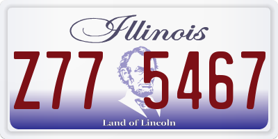 IL license plate Z775467