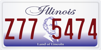 IL license plate Z775474