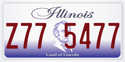 IL license plate Z775477