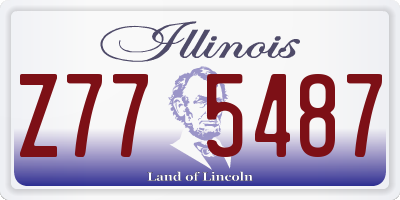 IL license plate Z775487
