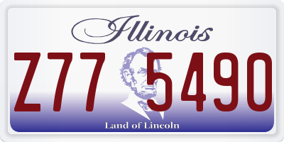 IL license plate Z775490