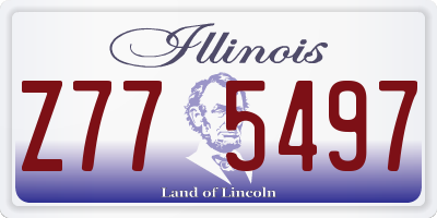 IL license plate Z775497
