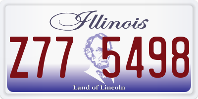 IL license plate Z775498