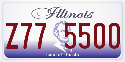 IL license plate Z775500
