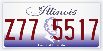 IL license plate Z775517