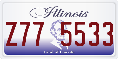 IL license plate Z775533