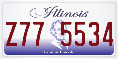 IL license plate Z775534