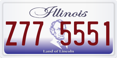 IL license plate Z775551