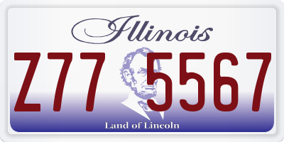 IL license plate Z775567