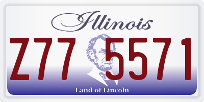 IL license plate Z775571